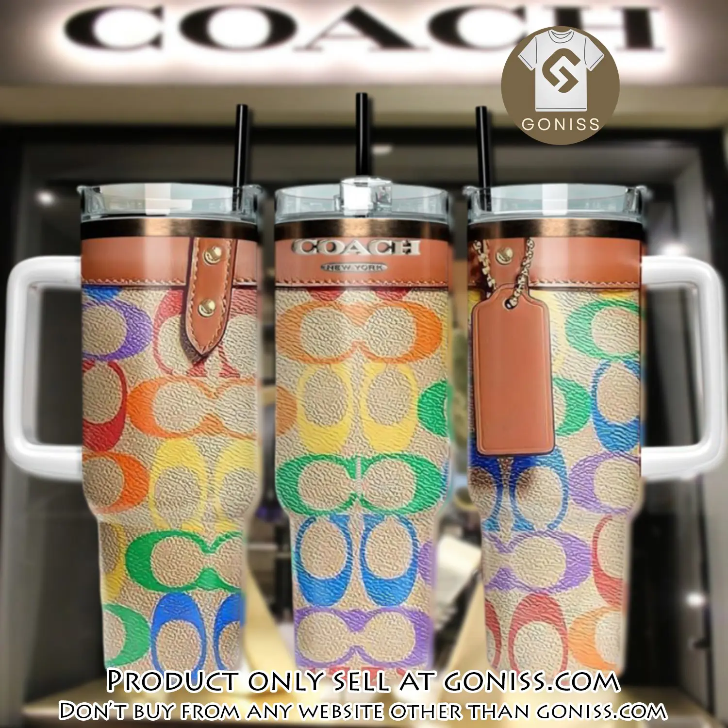 Coach logo 40oz stanley tumbler coach stanley tumbler ktb1074 gn1037096